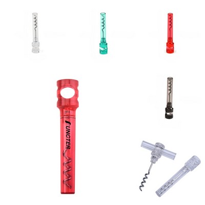 Portable Transparent T-shaped Corkscrew Wine Opener