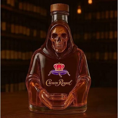 8 oz. Skull Glass Wine Decanter
